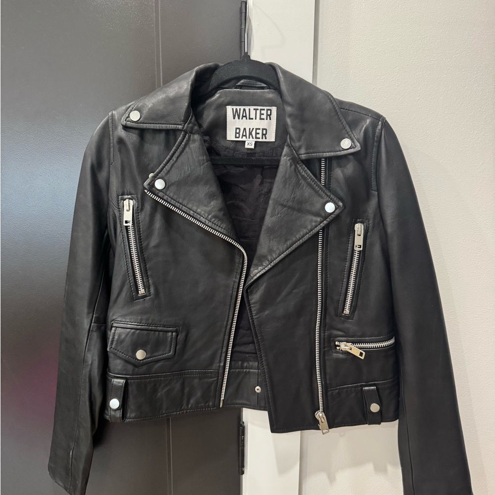 Walter Baker Classic Black Leather Jacket
